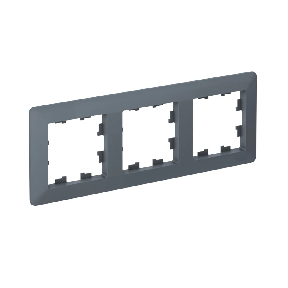 Рамка трехместная AtlasDesign Air грифель/дым. черн. SE ATN220703