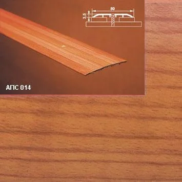 Порог АПС 014 алюминиевый 1350*80*3,5 мм одноуровневый (12 сосна)