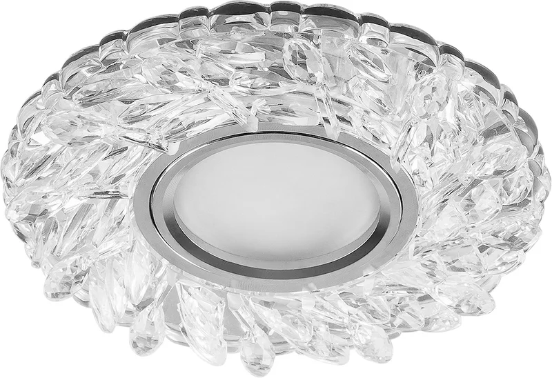 Светильник точечный Feron CD915 со светодиодной подсветкой 15LED*2835 SMD 4000K, MR16 12V 50W G5.3, коричневый, хром*