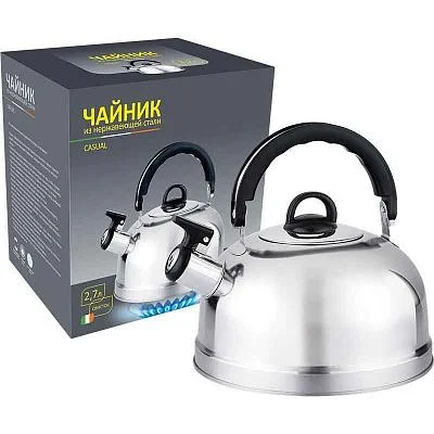 Чайник из нержавеющей стали 2,7 л зеркальная полировка MALLONY Casual Чайник из нержавеющей стали 2,7 л зеркальная полировка MALLONY Casual