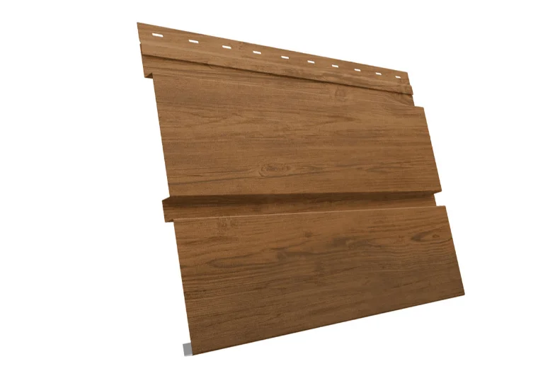 М/сайдинг Квадро брус (GL) Print Elite Golden Wood (Золотой Дуб) толщина 0,45мм, размер 0,34*3 м.п. (в пленке)