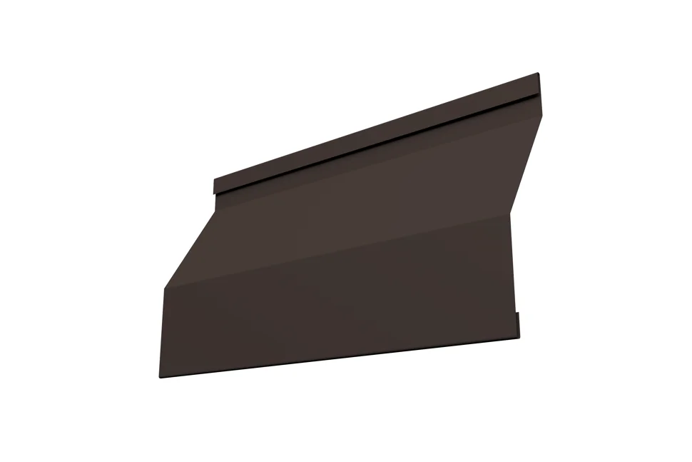 Забор-жалюзи ламель, Milan Slim, Drap TX двухсторонний RR 32 (тёмно-коричневый), 0.45 мм, длина 0.5 м.п.