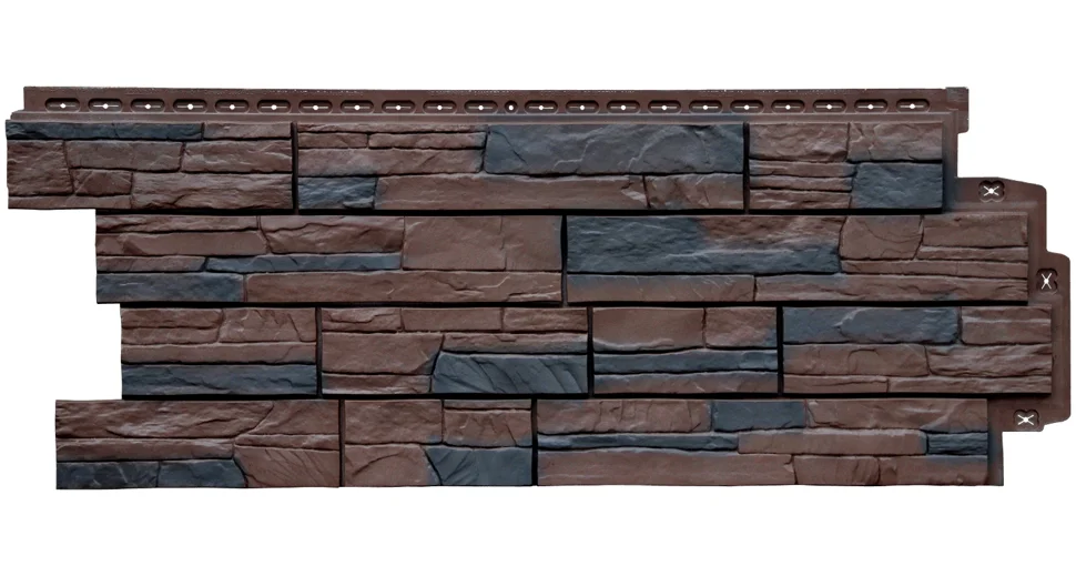 Панель цокольная Grandline Сланец Design Plus орех 975*0,395 м (S=0.39м2)