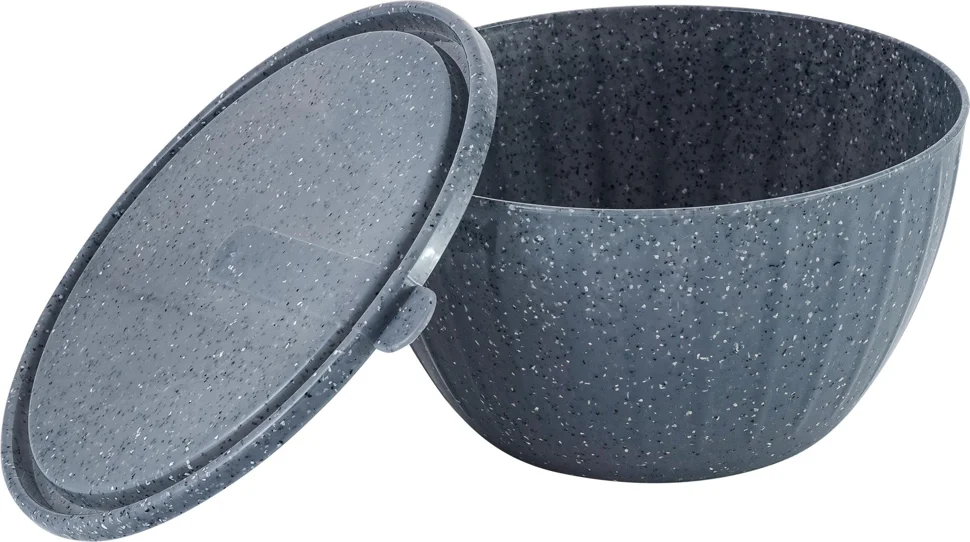 Салатник Sugar&Spice STONE с крышкой 2,8л темный камень