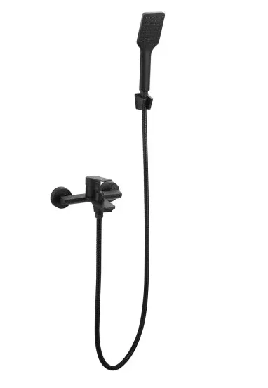 Смеситель ESKO Singapore black SB 54 для ванны, короткий излив, с аксессуарами, цвет черный