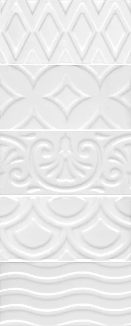 Плитка KERAMA MARAZZI Авеллино белый структура mix 7,4x15x8,2 арт.16017
