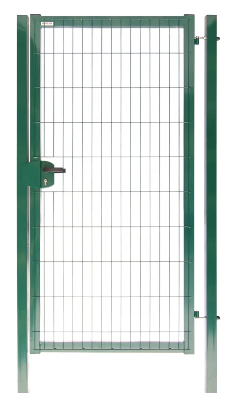 Калитка 1,73*1,0м (заполнение - панель MEDIUM LOCK диам. прутка 4мм ячейка 200х50мм), RAL 7040