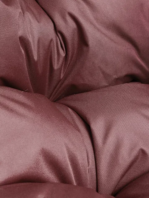 Подвесное кресло ДЛЯ ДВОИХ, цвет плетения – черный, подушка – бордо Подвесное кресло ДЛЯ ДВОИХ, цвет плетения – черный, подушка – бордо