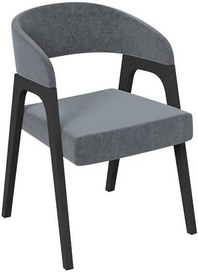 Кресло «Техас 1» - W-101 Черное дерево, тк. №219 Велюр Jercy graphite