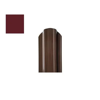 Штакетник металлический STYNERGY П-образный фигурный 0.4 мм, PE RAL 3005 (красное вино), ширина 110мм, длина 1.3 м.п.