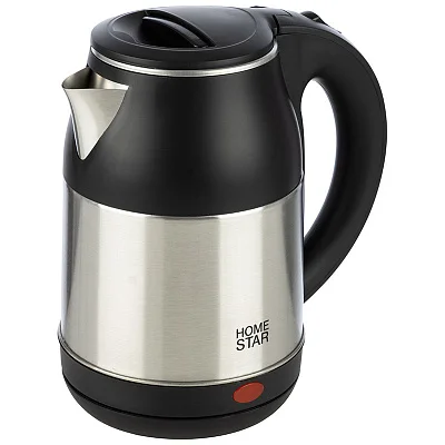 Чайник HOMESTAR HS-1034 (1,8 л) стальной, черный