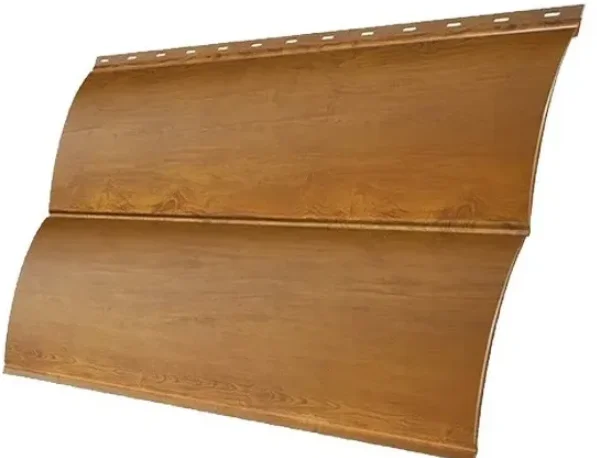 М/сайдинг Блок-Хаус NEW (GL) Print Premium Golden Wood Fresh TwinColor толщина 0,45мм, размер 0,361*0.92 м.п. (в пленке)