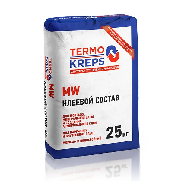 Клей TERMOKREPS "MW" для крепления минераловатных теплоизоляционных плит 25 кг