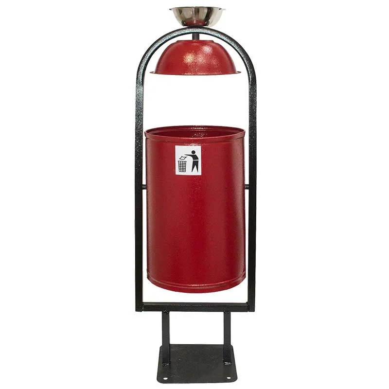 Урна "Рубин" с крышкой и пепельницей, 21л*