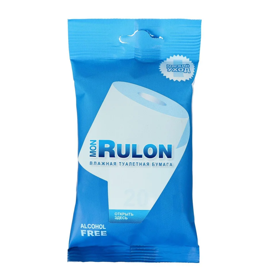 Бумага туалетная влажная Mon Rulon 20 шт