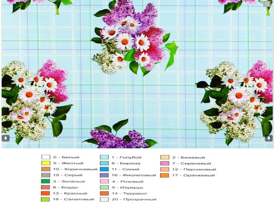 Клеенка ПВХ Колорит на тканевой основе 1,26-1,30х25м 807/2