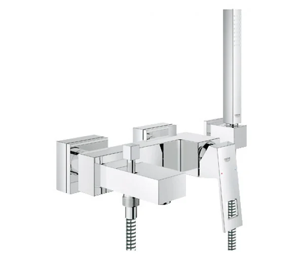 Смеситель GROHE Eurocube для ванны с душевым гарнитуром Euphoria Cube, душевой шланг 1500мм