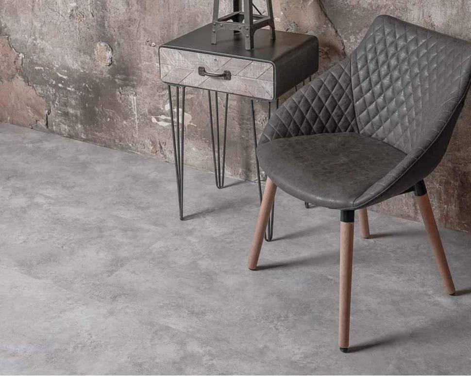 Плитка виниловая CERAMO VINILAM STONE замковая Бетон 61606, 470*940*8мм , 43 класс