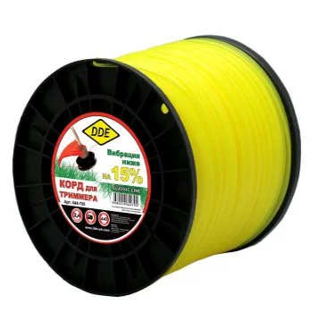 Леска на катушке 2,4мм 440м круг, желтый,"Classic line", DDE