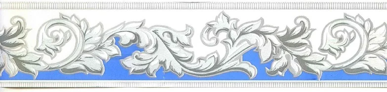 Бордюр обойный 4смх14м синий, арт.204-7Б1 Пермь
