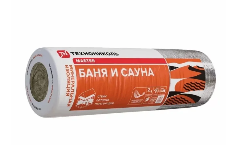 Утеплитель ТехноНиколь R40 Баня и сауна, 12500x1200x50 мм, ( в уп 1 плита) 0,75м3, 15 м2 , 30 упак на поддоне