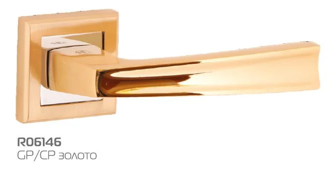 Ручка дверная HANDLE DESIGN SIDE R06146 GP/CP матовое золото