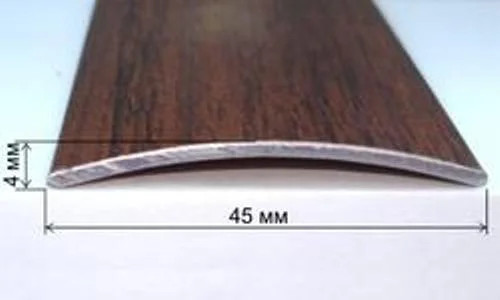 Порог АПС 004 алюминиевый 1350*45*4 мм одноуровневый (02 золото)