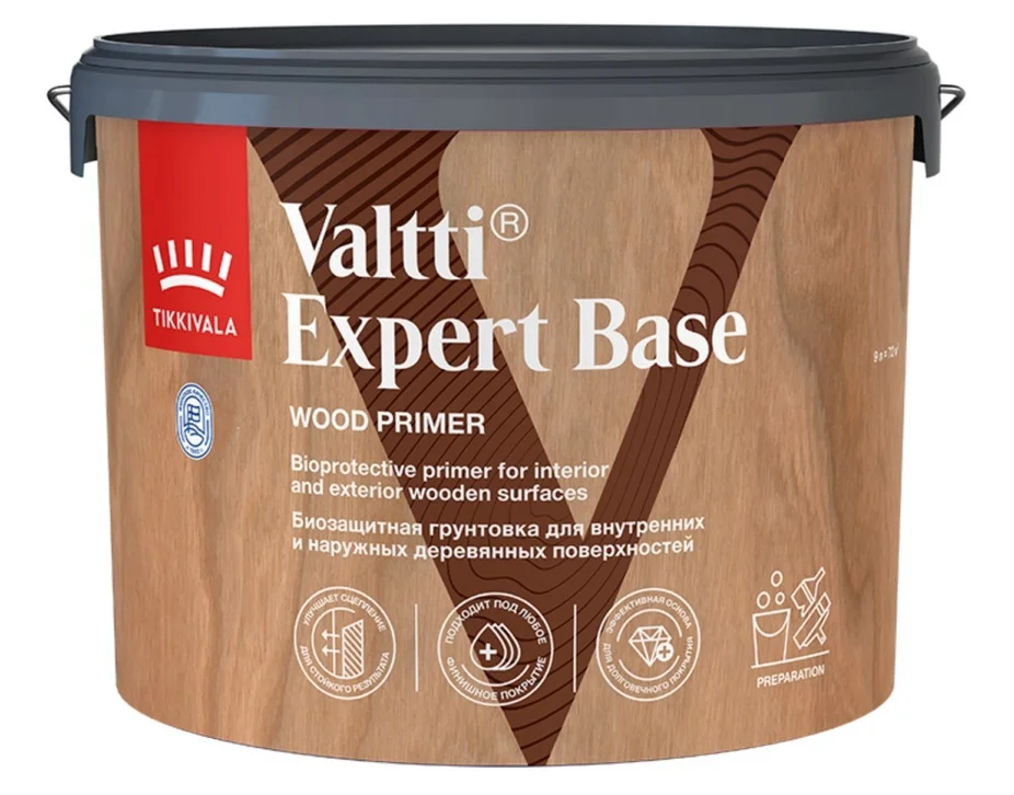 Антисептик грунтовочный Tikkivala VALTTI EXPERT BASE 9л Антисептик грунтовочный Tikkivala VALTTI EXPERT BASE 9л