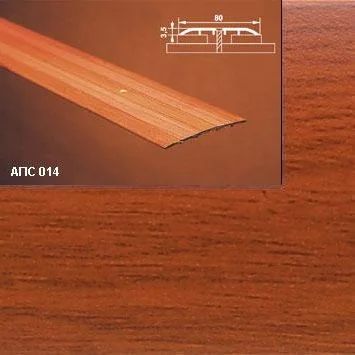 Порог АПС 014 алюминиевый 1800*80*3,5 мм одноуровневый (18 вишня)