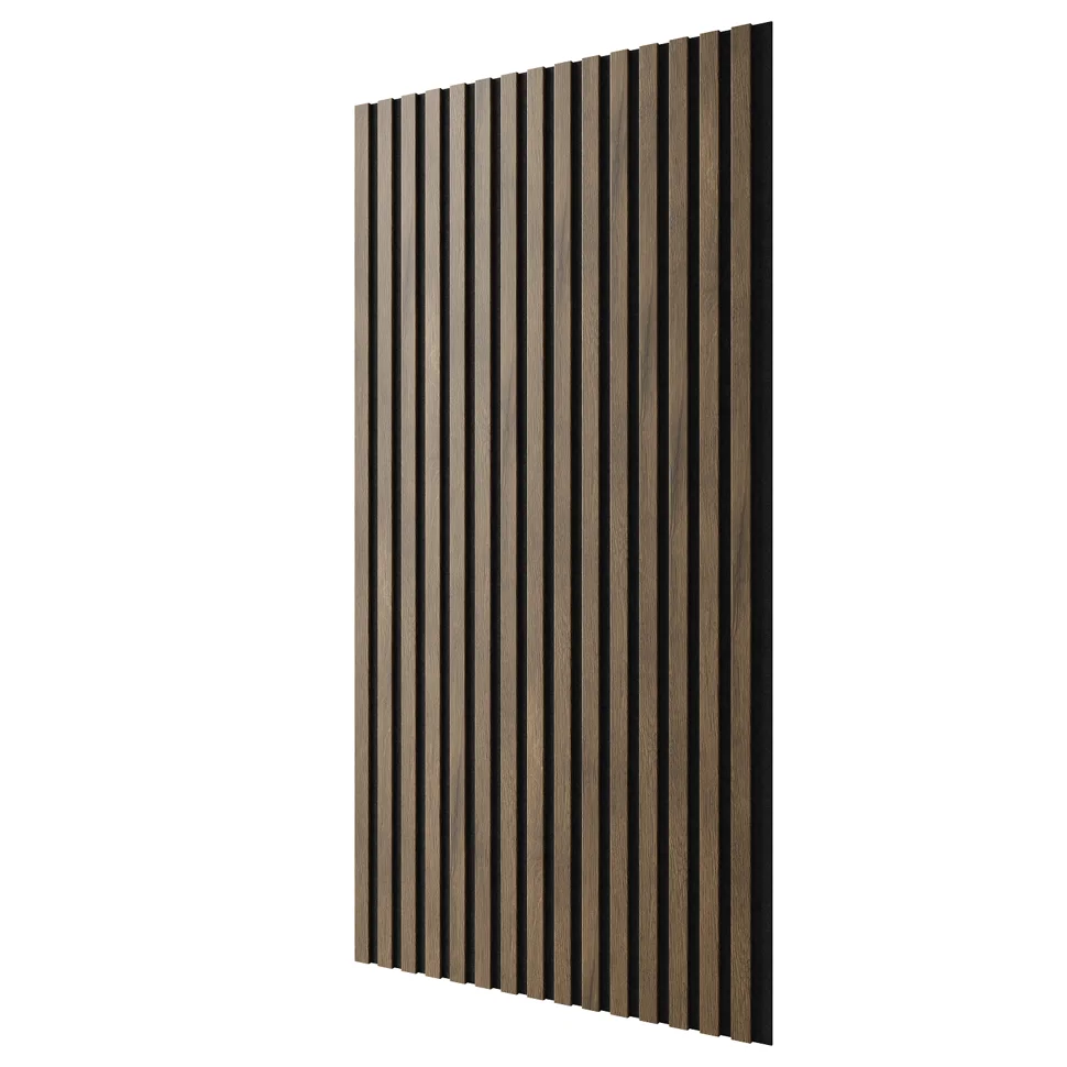 Панель акустическая гибкая ARTIVA, черный войлок, 1200х600х9мм, рейки МДФ 25х6мм, дуб муссон