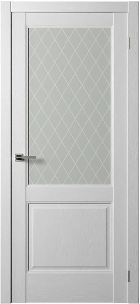 Дверь REGIDOORS Нова 4 стекло ясень белый 90 (врезка под защелку Vantage 96)