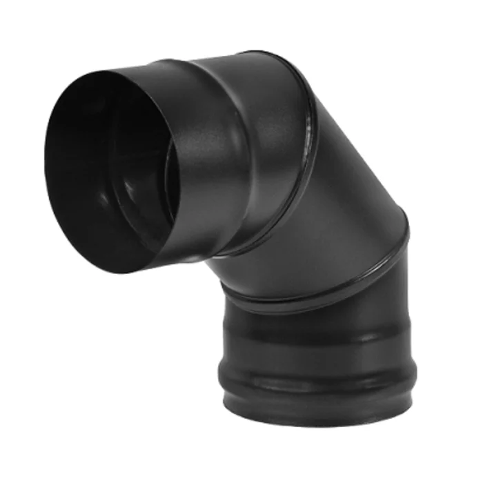 Колено BLACK (AISI 430/0,8мм) 90* 3-х секц. д.115 Колено BLACK (AISI 430/0,8мм) 90* 3-х секц. д.115