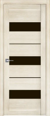 Дверь UBERTURE МОДЕРН 10004 стекло чёрное, лиственница светлая, 70