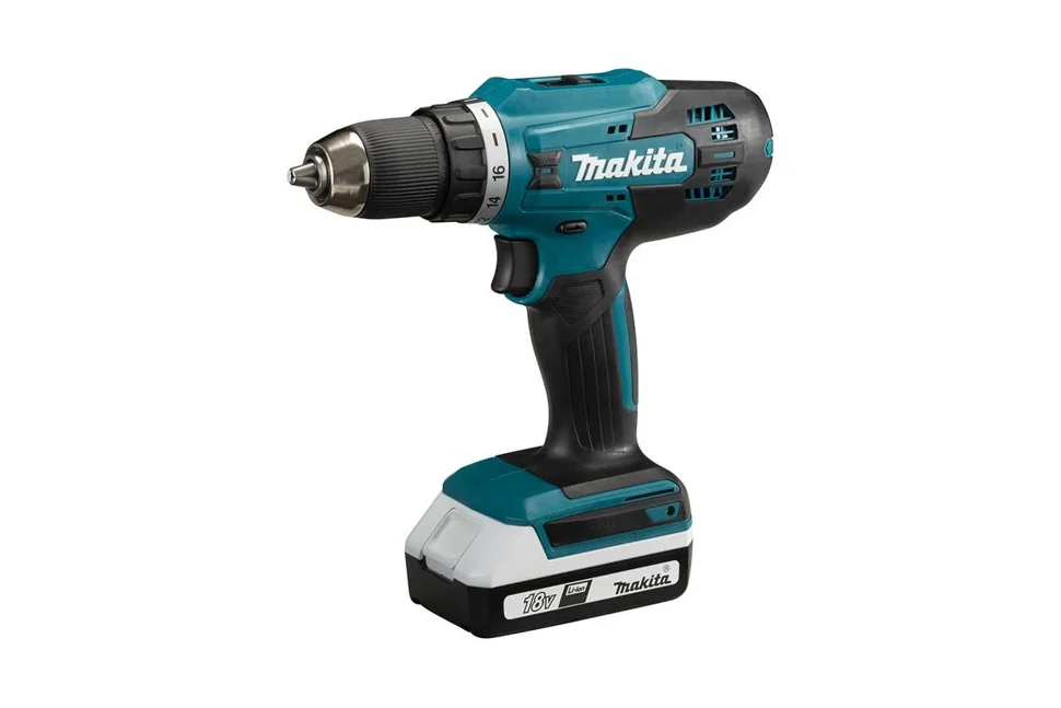 Дрель-шуруповерт аккумуляторная Makita DF488D002 18В, БЗП.13мм, 2ск,42 нм,1,7кг, 2x1,5Ач Li-Ion), чемодан