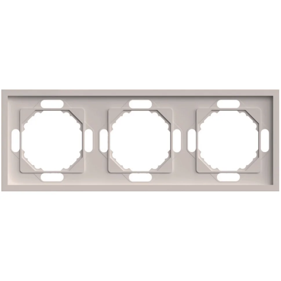Рамка 3-местная Эмили STEKKER PFR00-5003-08, кашемир, soft touch