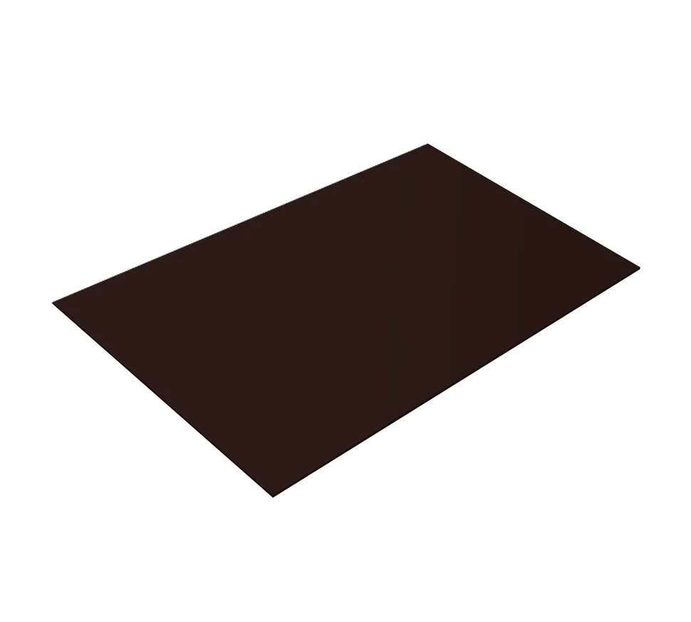 Плоский лист PE RAL **, 0.5мм ГОСТ (Satin), 1.25*м2, (п) (в пленке)