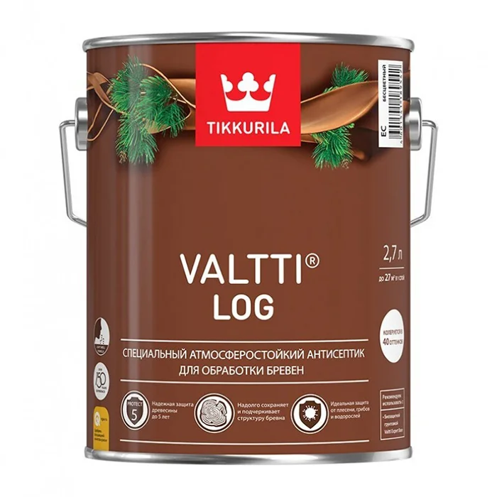 Антисептик лессирующий Tikkurila VALTTI LOG 2,7л рябина