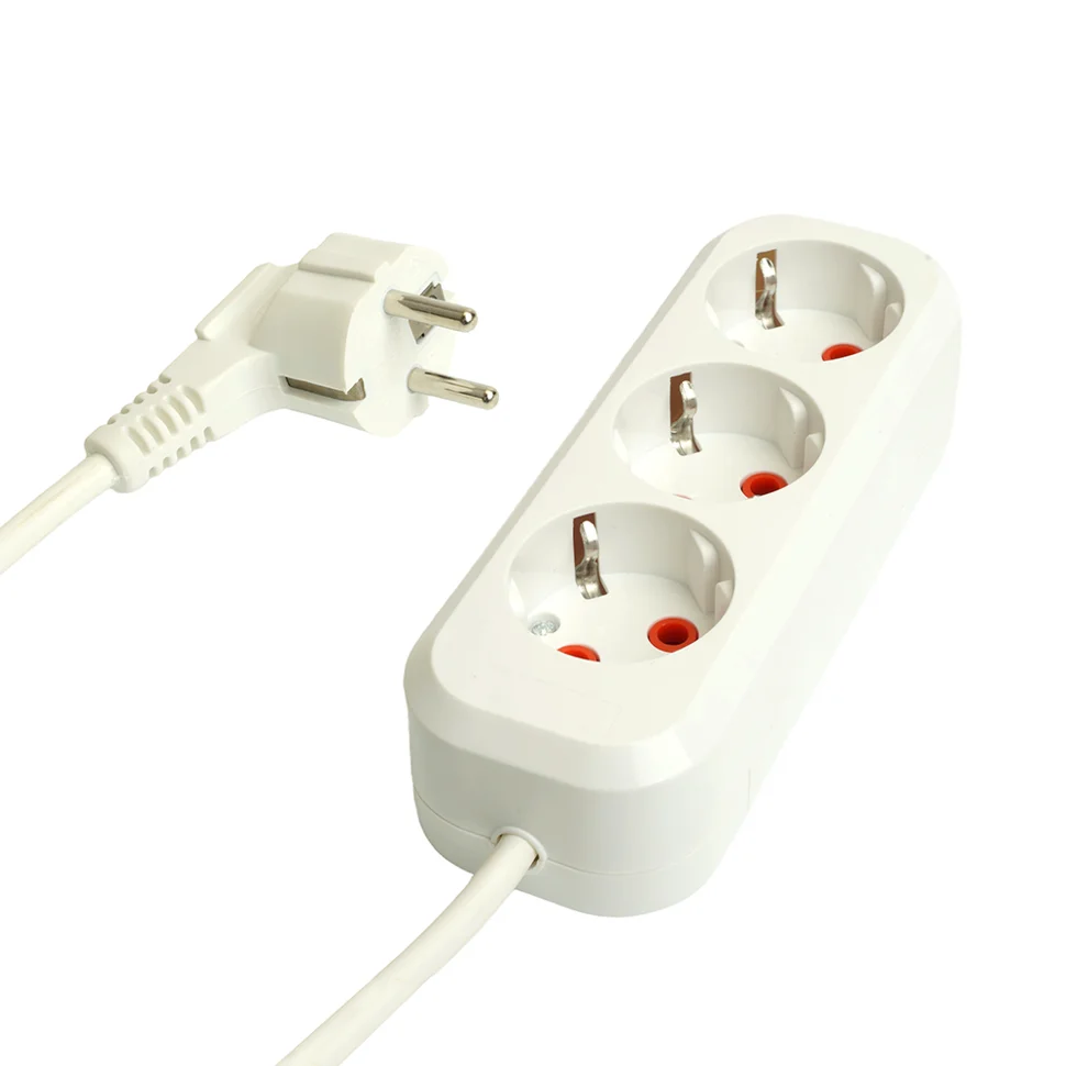 Удлинитель с заземлением 3 гнезда 3 метра 3x1мм2, серия Home, белый STEKKER HM06-31-03 (У10-002)