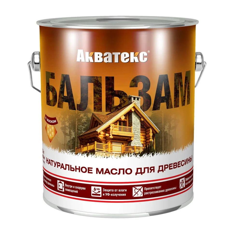 Масло натуральное Акватекс БАЛЬЗАМ (лиственница) 2,2л