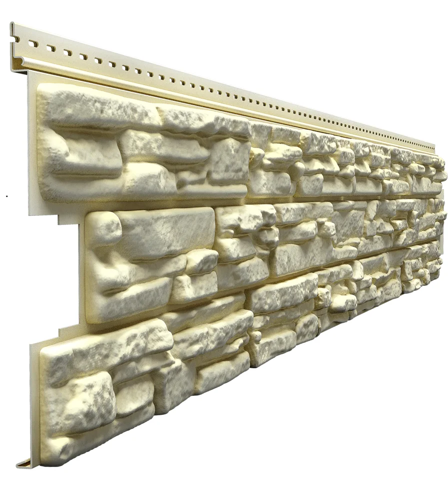 Сайдинг виниловый D&#246;cke Lux Rocky L=1,787м, H=0.315м (пл=0.51м2) кешью