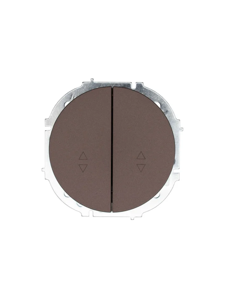 Выключатель двухклавишный СП Lezard OSEN проходной шоколад