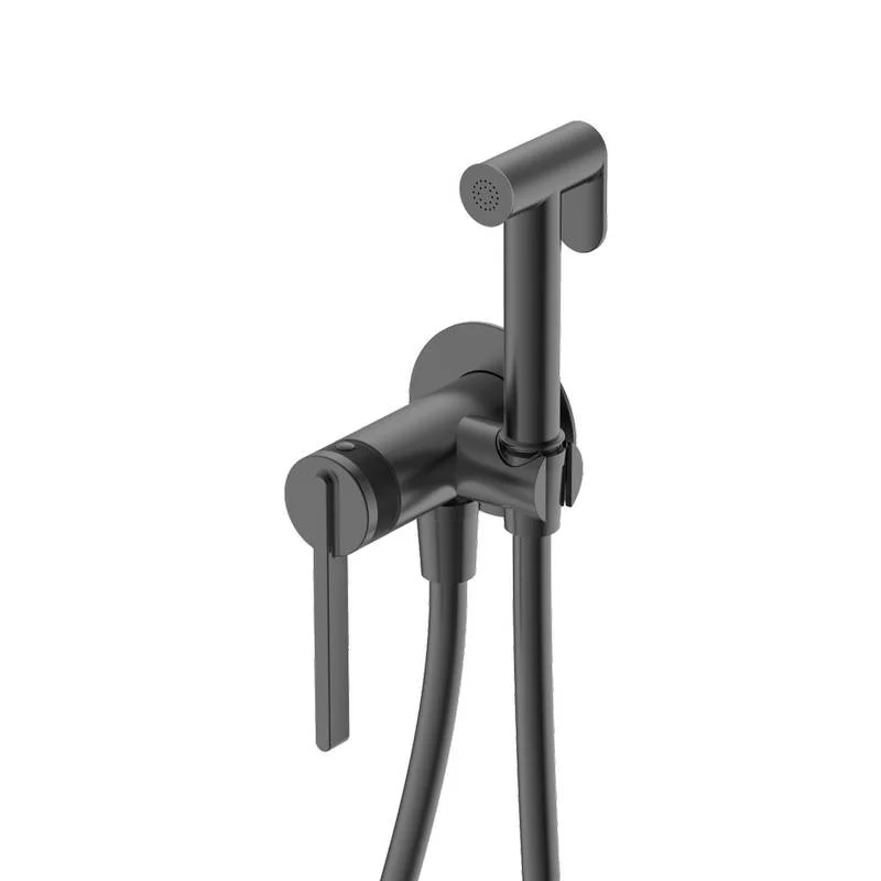 Смеситель DQ Bonn DA1704506 для ванны встраиваемый с гигиеническим душем, цвет графит Смеситель DQ Bonn DA1704506 для ванны встраиваемый с гигиеническим душем, цвет графит