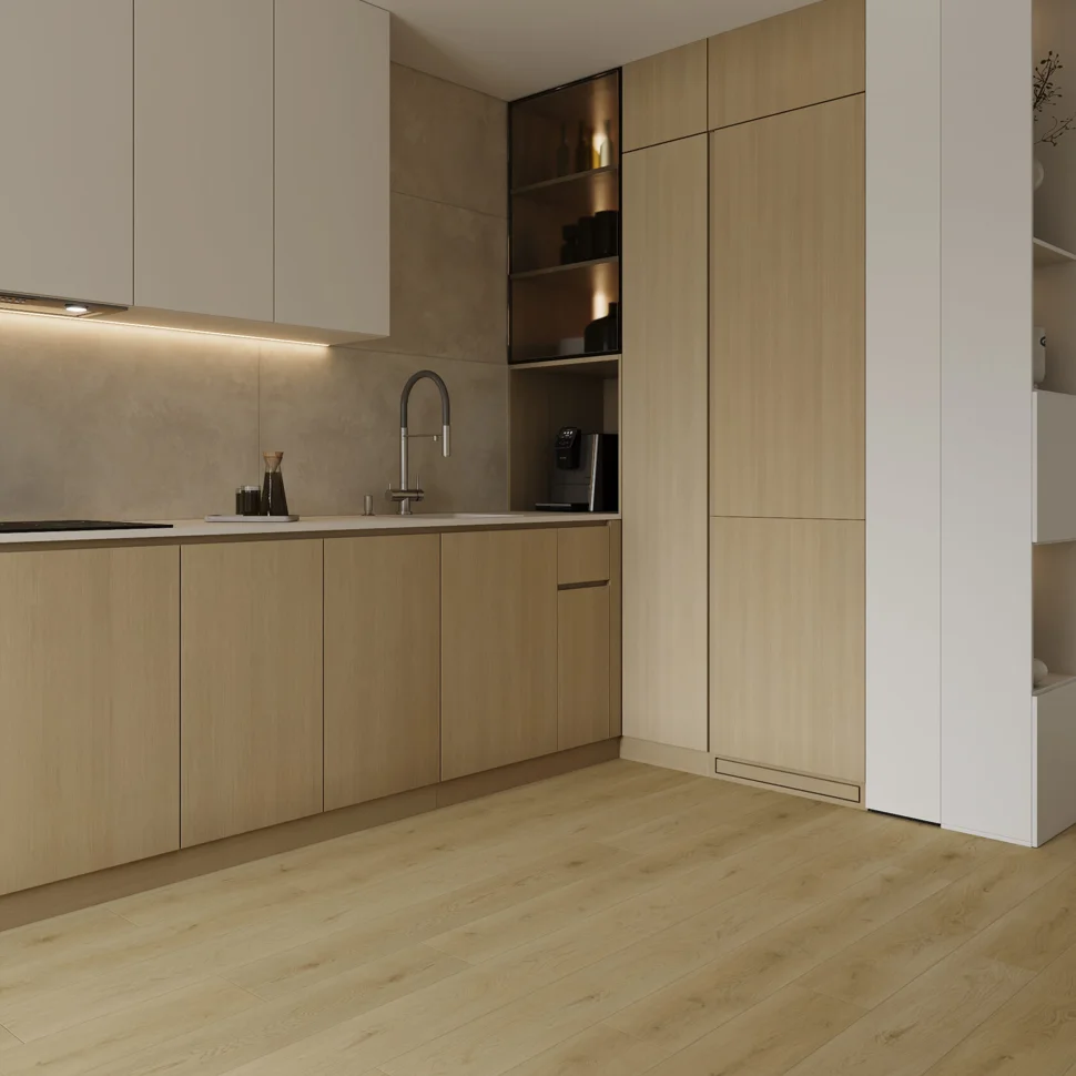 Плитка каменно-полимерная SPC FLOORWOOD Residence 43 класс Дуб Витра 1220*180*5 мм, арт.7594 (с фаской)