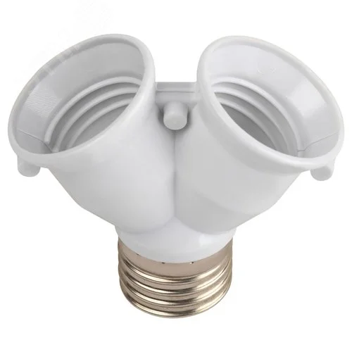 Патрон-разветвитель ЭРА цокольный Е27-2хЕ27 ACS PRH-E27/2E27-PLA-WH белый