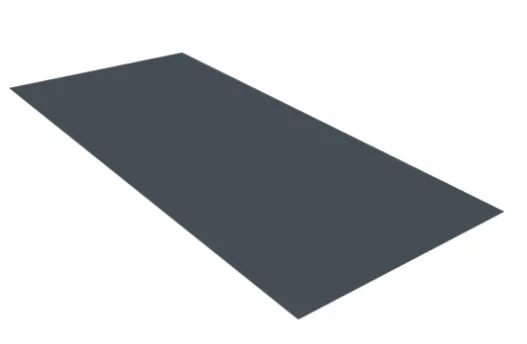 Плоский лист PE RAL 7024 (мокрый асфальт), 0.5мм ГОСТ (Satin), 1.25*2 м.п., пл=2м2 (в пленке)