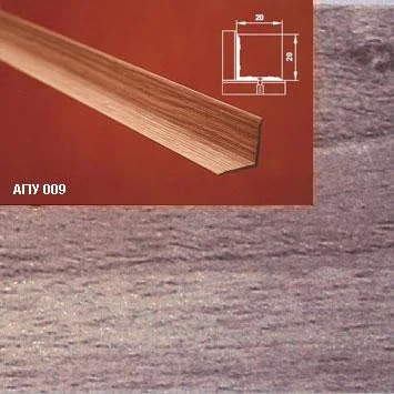 Порог АПУ 009 алюминиевый 1350*20*20 мм угловой внутренний (32 шервуд серый)