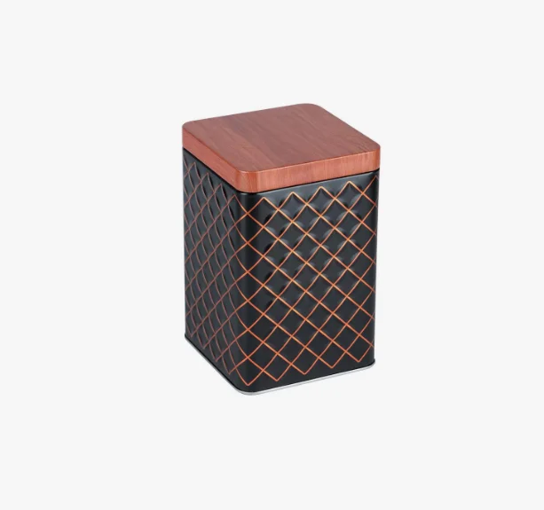 Банка жестяная MALLONY CLASSICO NERO для сыпучих продуктов, размер: 10,5*16 см, квадратная, с крышкой