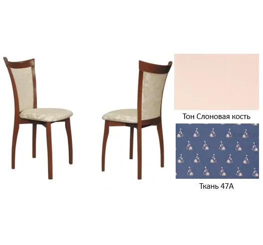 Стул "Тема М" (мягкая спинка) 940х430х510 тон Слоновая кость Ткань 47А Стул "Тема М" (мягкая спинка) 940х430х510 тон Слоновая кость Ткань 47А