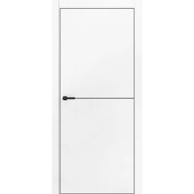 Дверь ДВЕРИ РЕГИОНОВ SILK-1 глухая белый, 70 ПЭТ (кромка ABS черная)