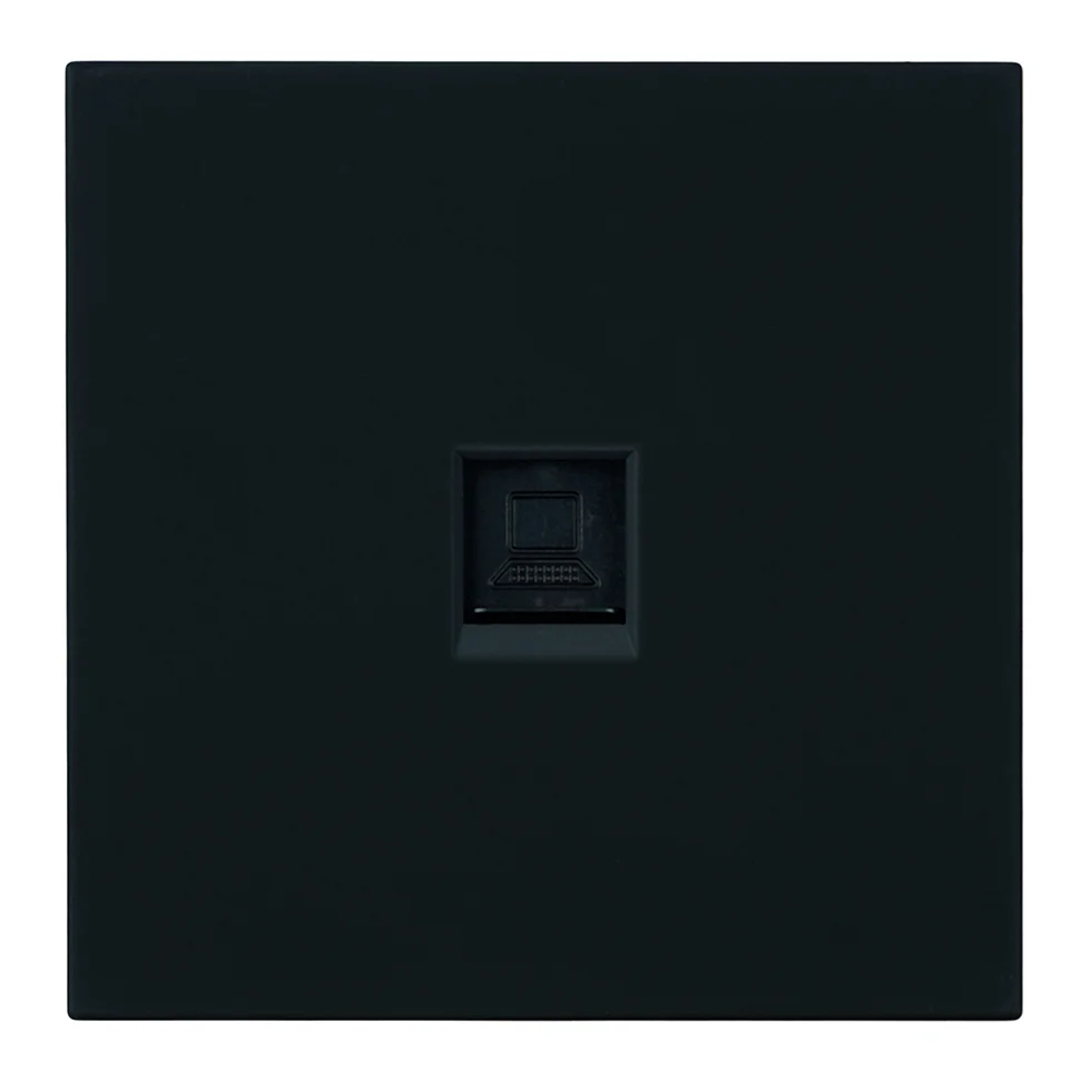 Розетка компьютерная 1-местная (механизм) СП STEKKER Мия, RJ-45, RST00-3117-05, черный бархат